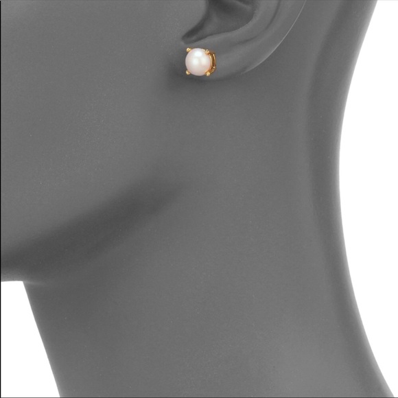 🎀Kate Spade Rose Gold Pearl Gumdrop Stud Earrings - Picture 6 of 7